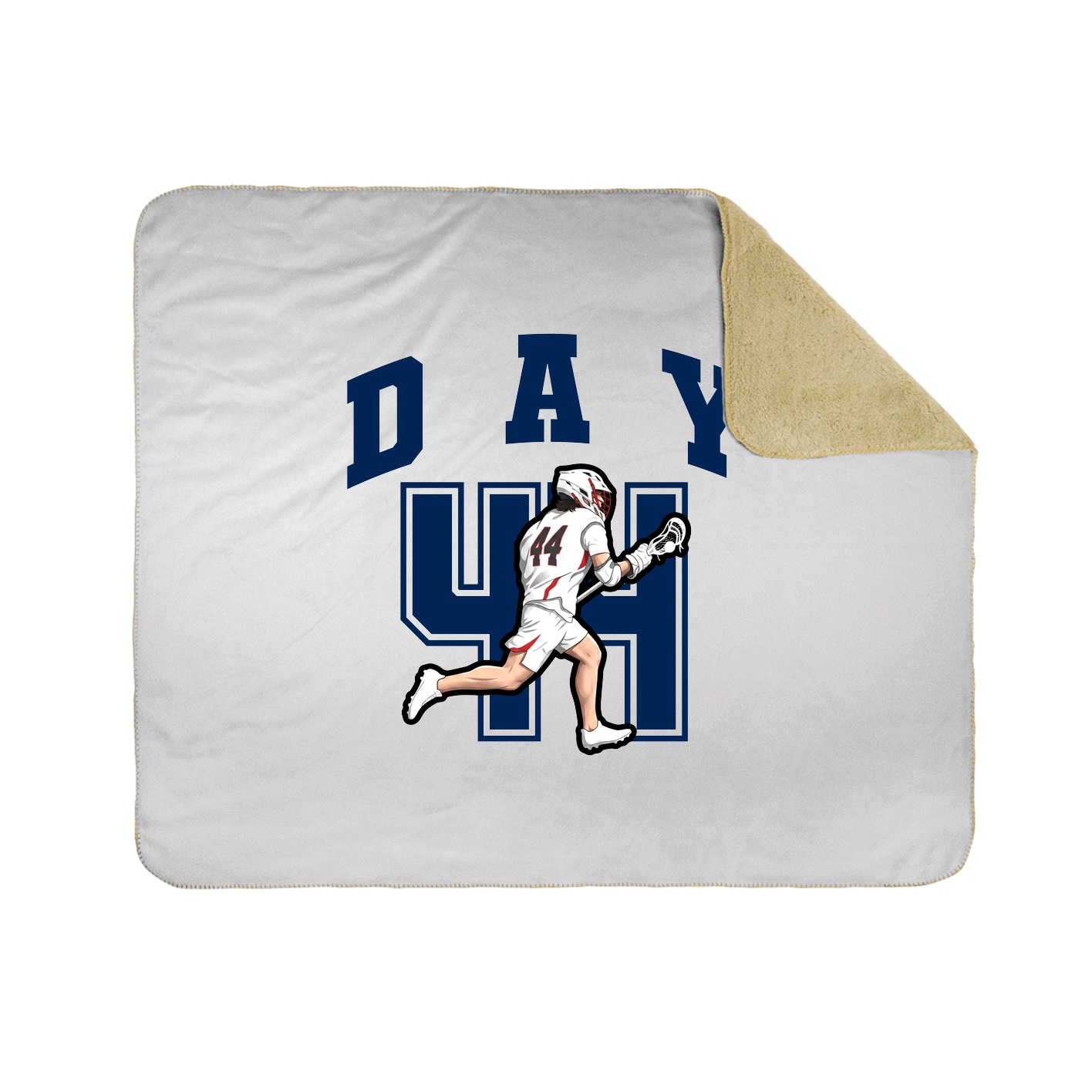 Throw Blanket — Number in White