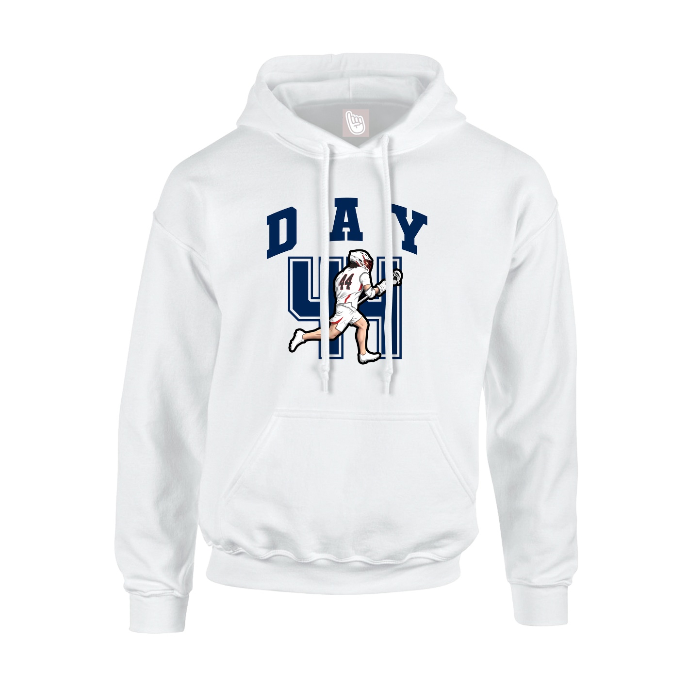 Hoodie — Number in White