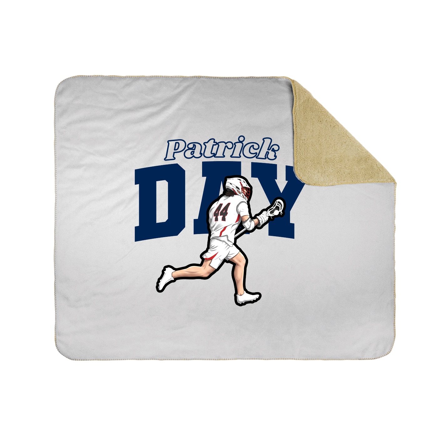 Throw Blanket — Name Arch in White