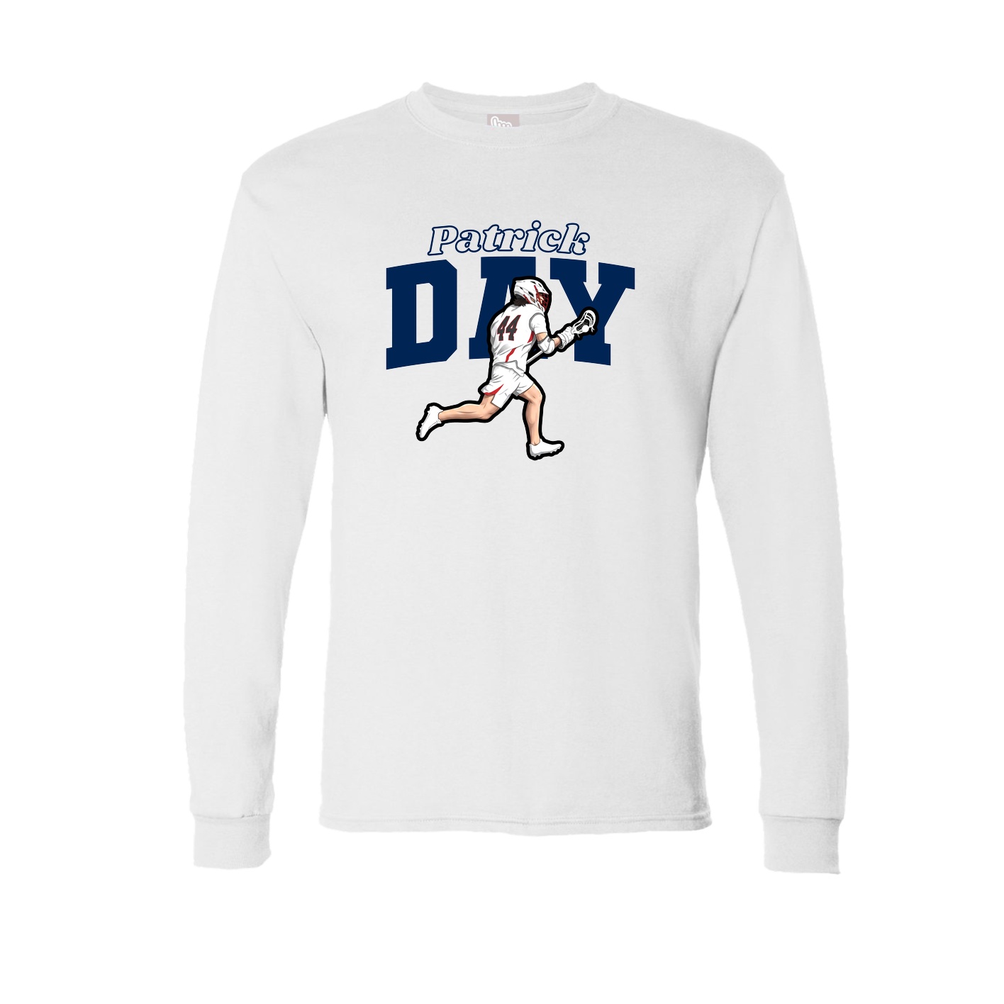 Long Sleeve Tee — Name Arch in White