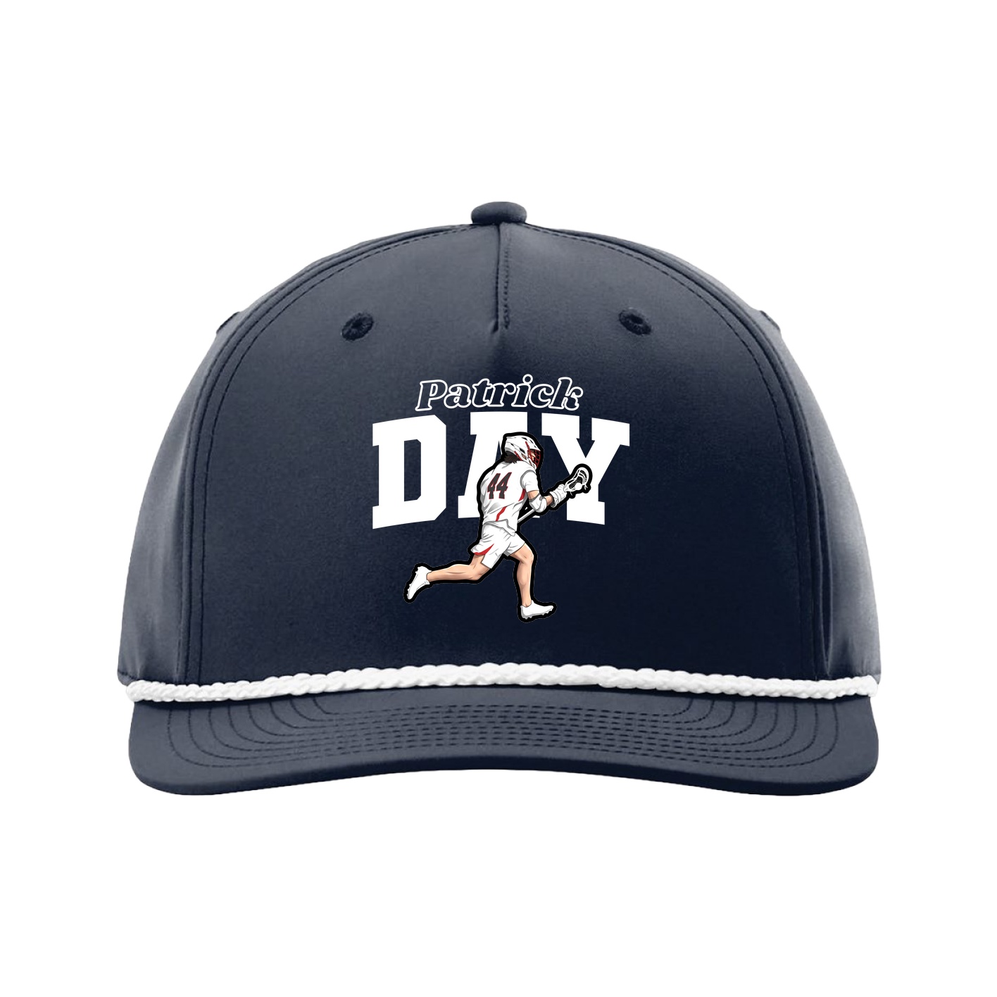 Five-Panel Classic Rope Cap — Name Arch in Navy