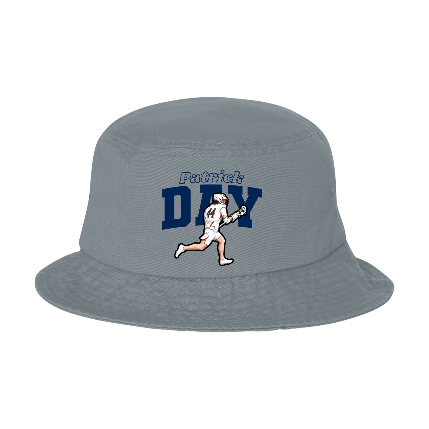 Bucket Cap — Name Arch in Grey