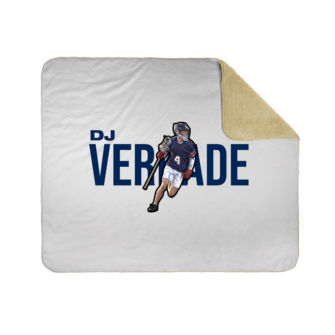 Throw Blanket — Player Name in White