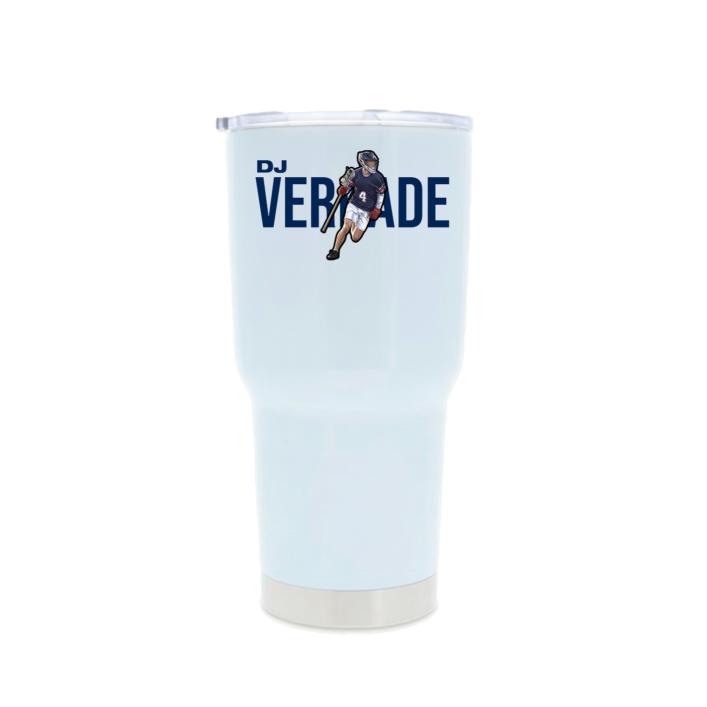 30oz Stainless Steel Tumbler — Player Name in White