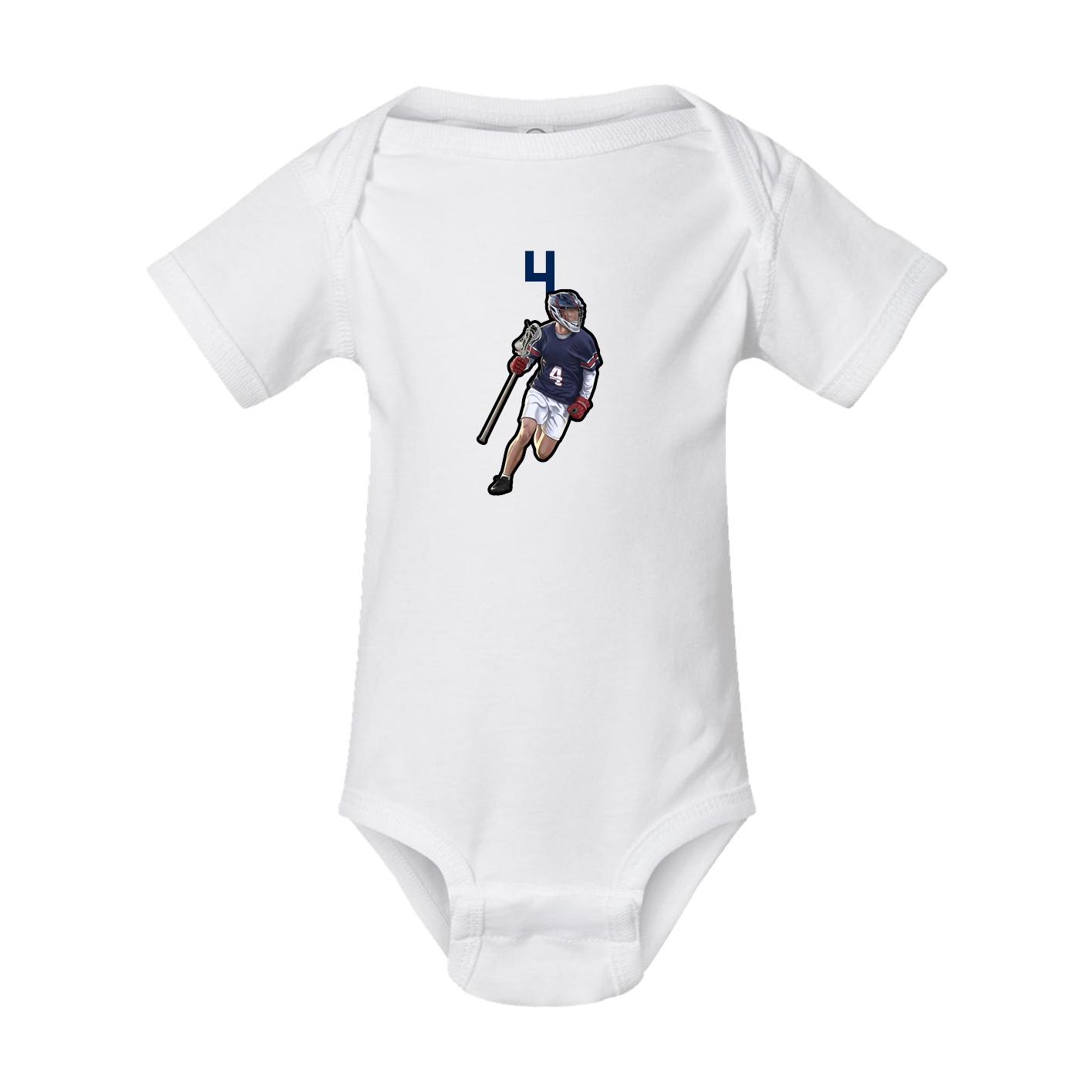 Baby Onesie — Number Top in White