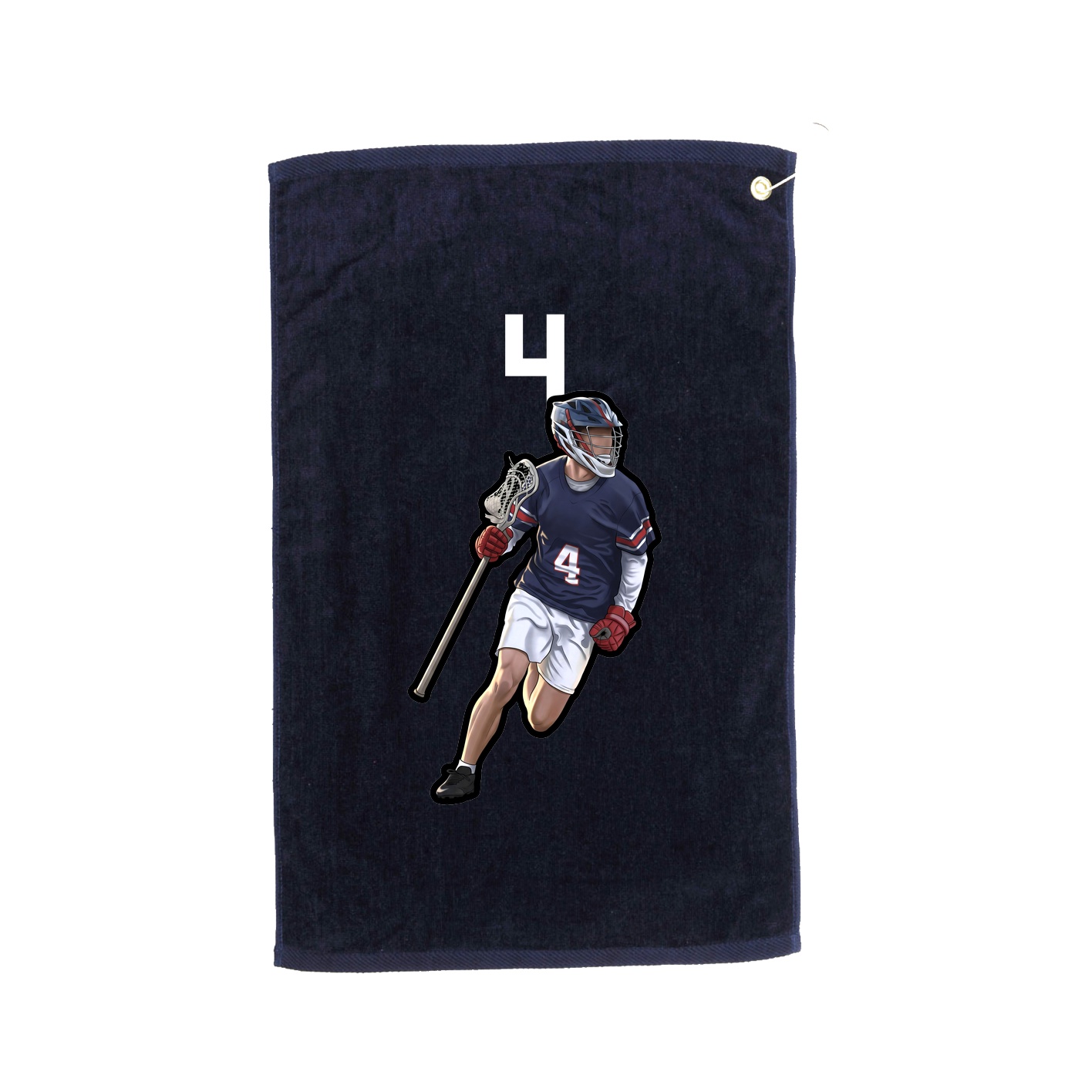 Golf Towel — Number Top in Navy