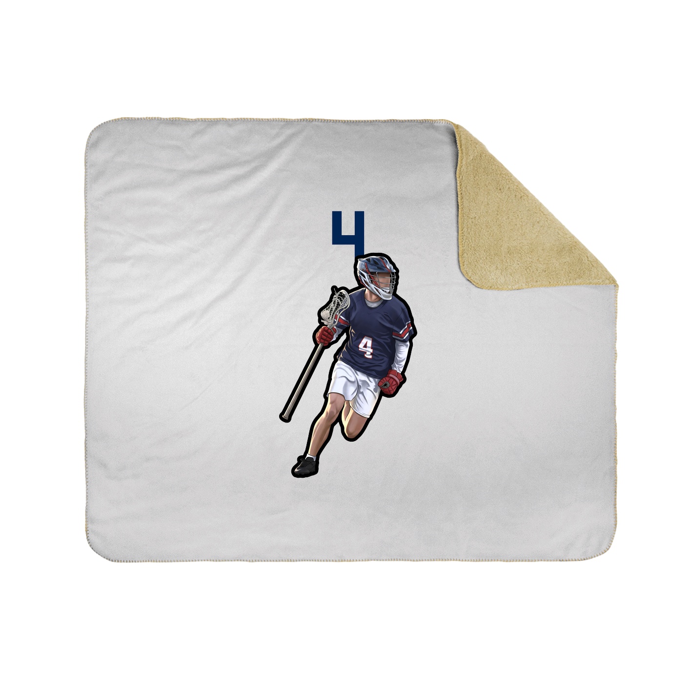 Throw Blanket — Number Top in White
