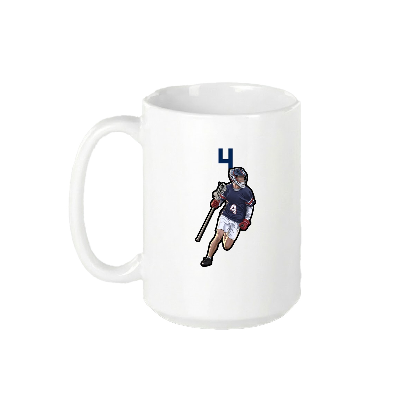 15oz Coffee Mug — Number Top in White