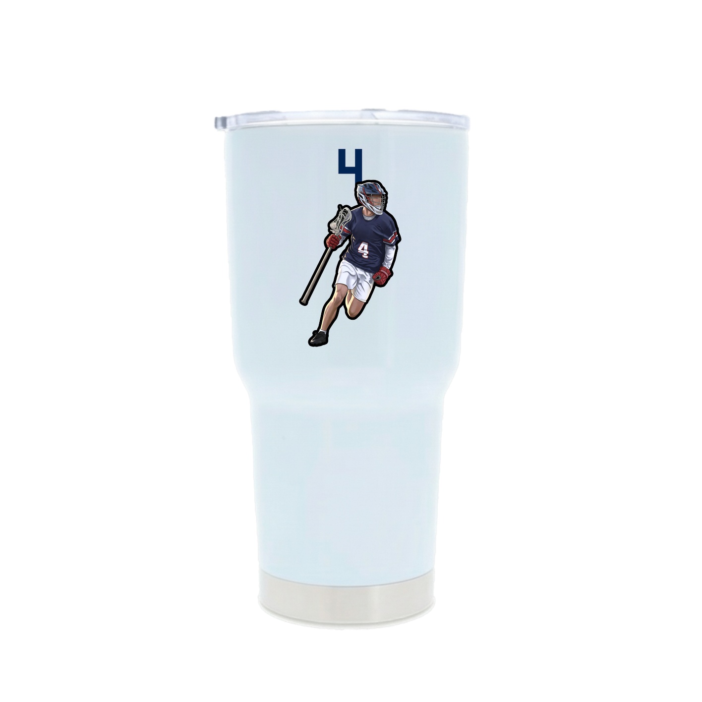 30oz Stainless Steel Tumbler — Number Top in White
