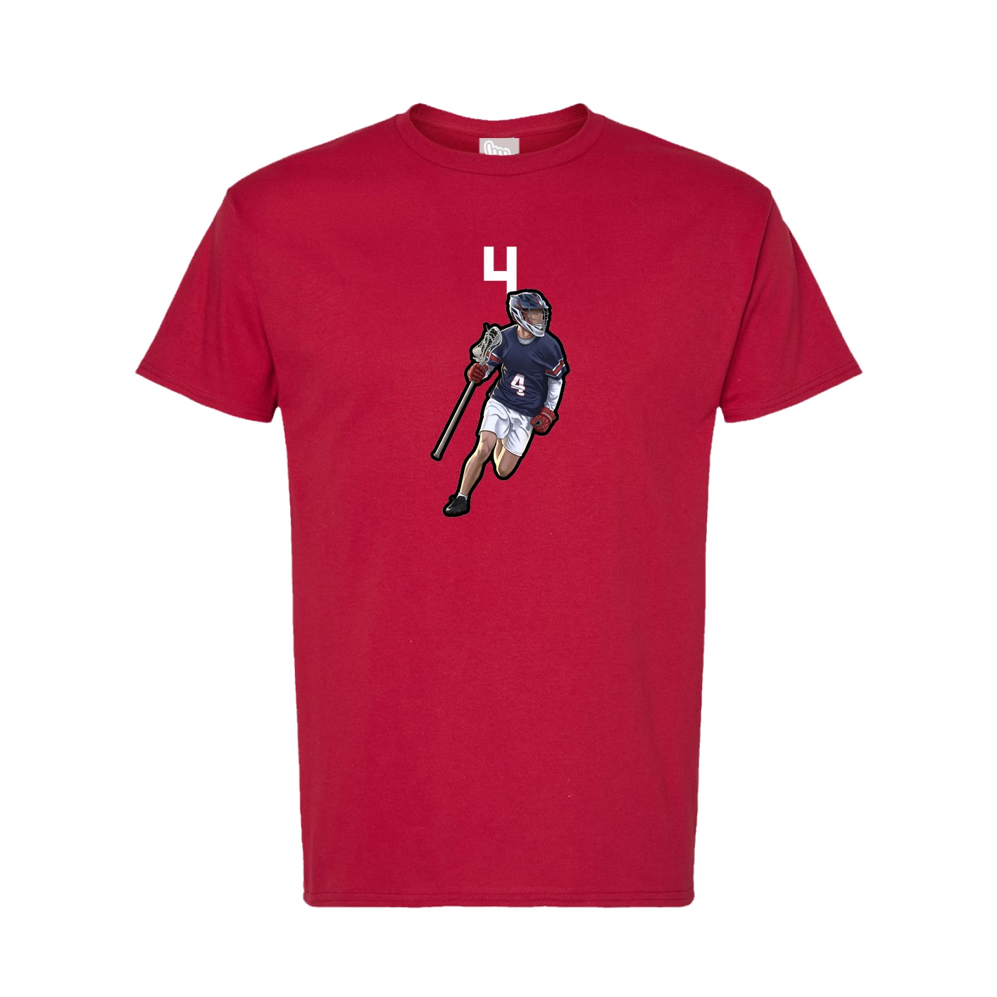 Tee — Number Top in Crimson