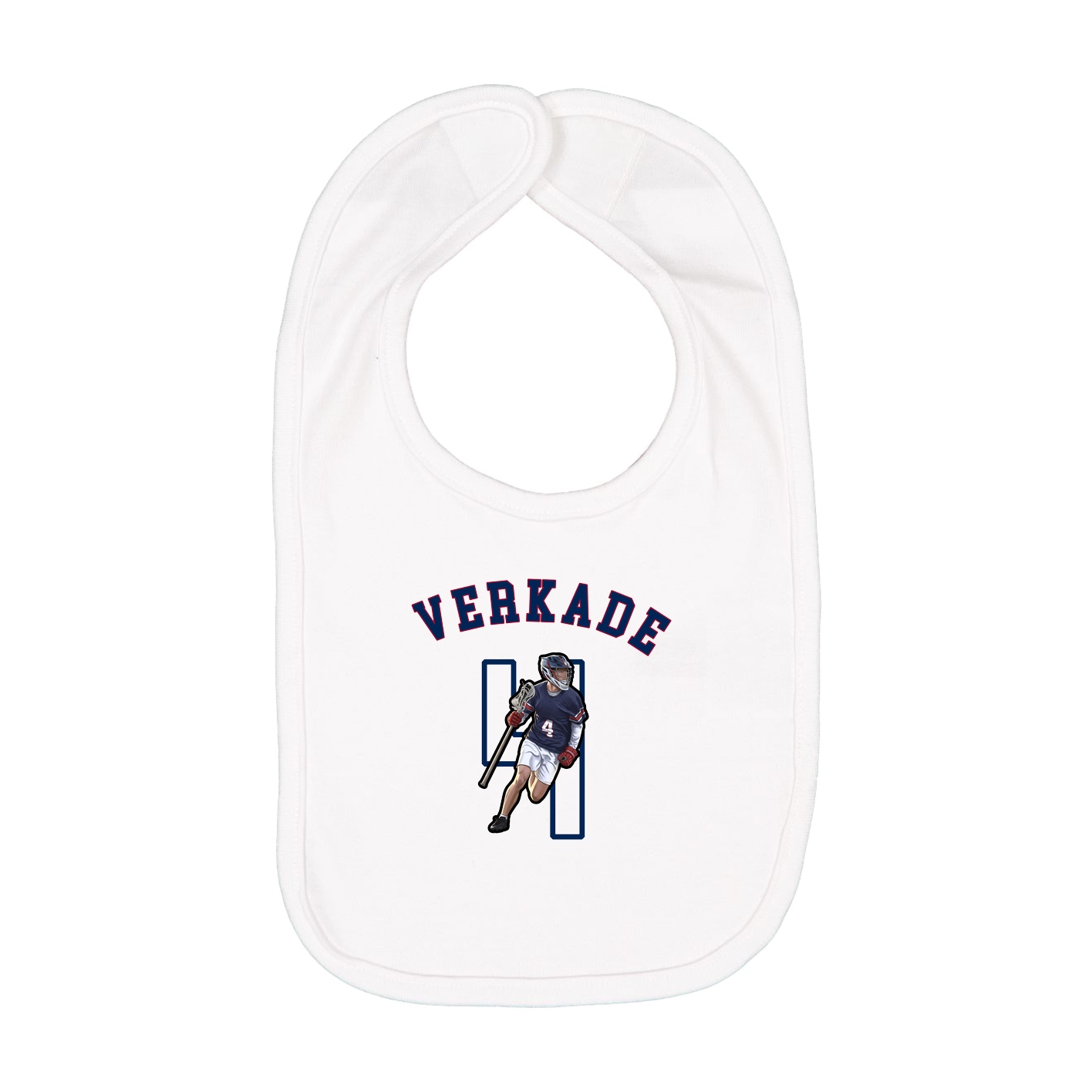 Infant Bib — Shirsey Arch in White