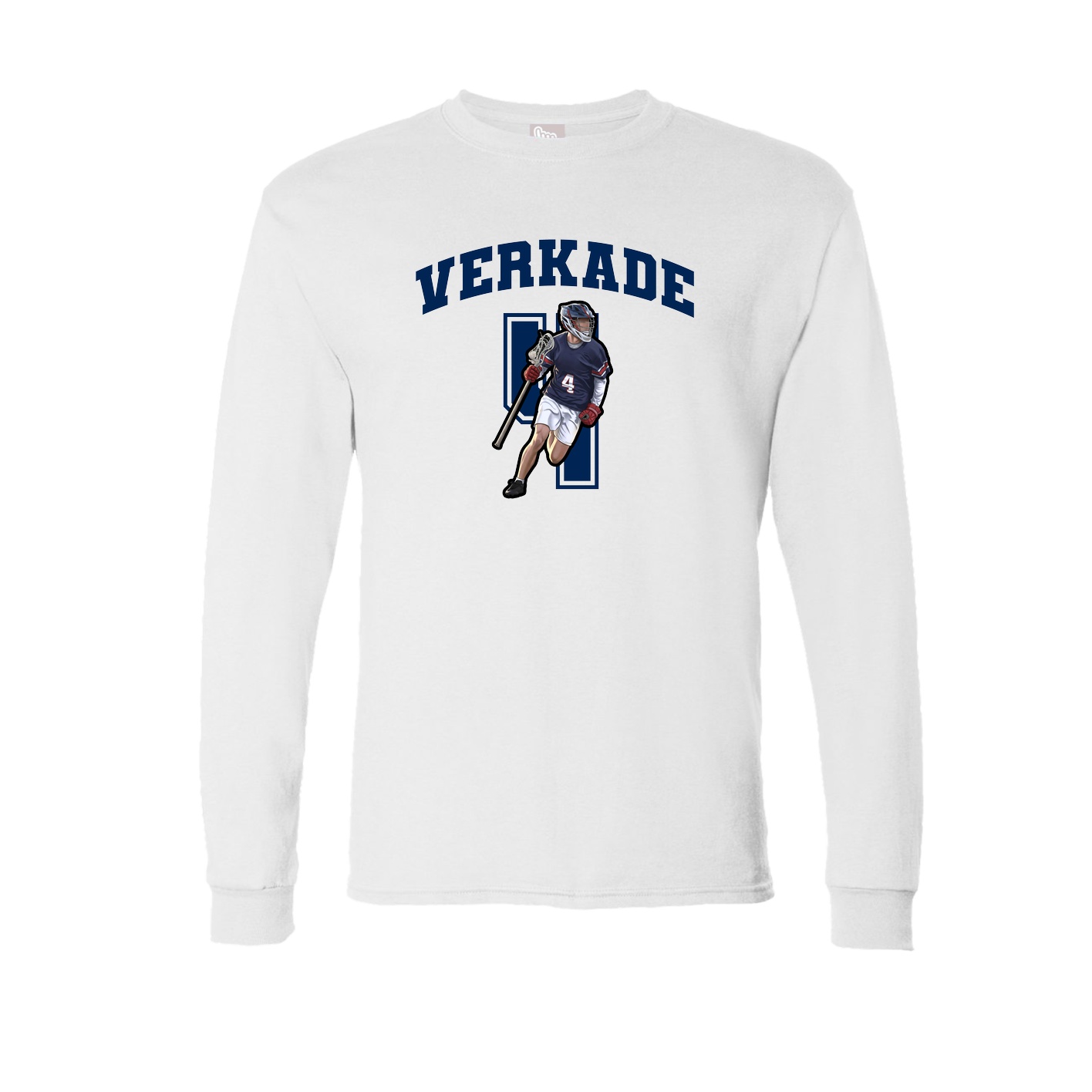 Long Sleeve Tee — Number in White
