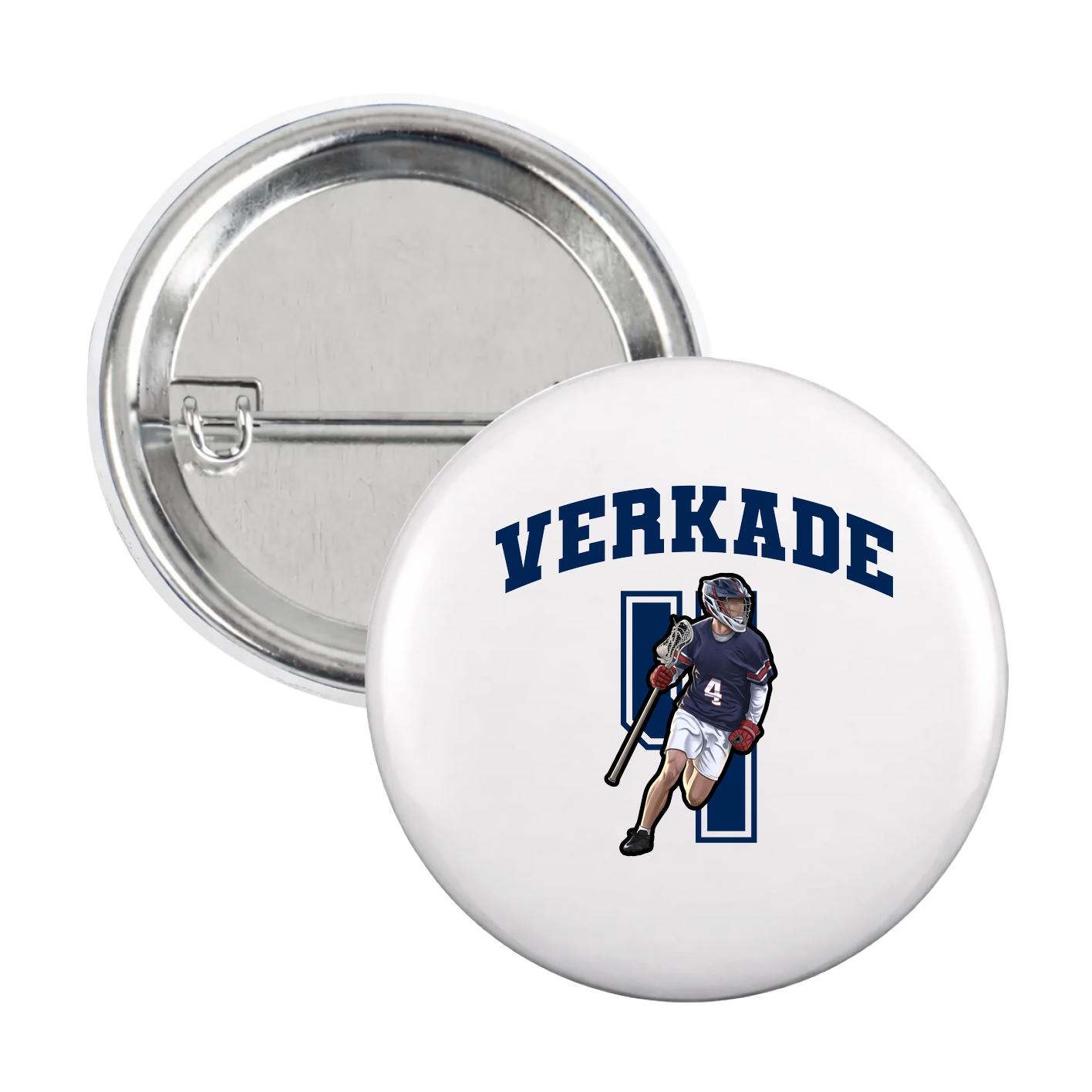 Game Day Button — Number in White