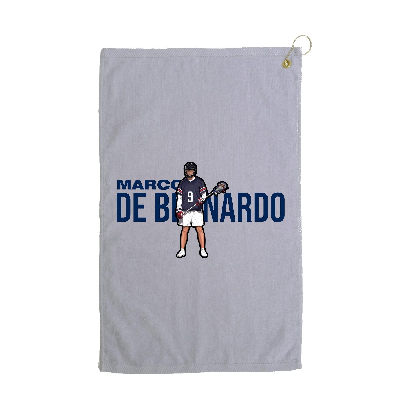 Golf Towel — Player Name in Grey