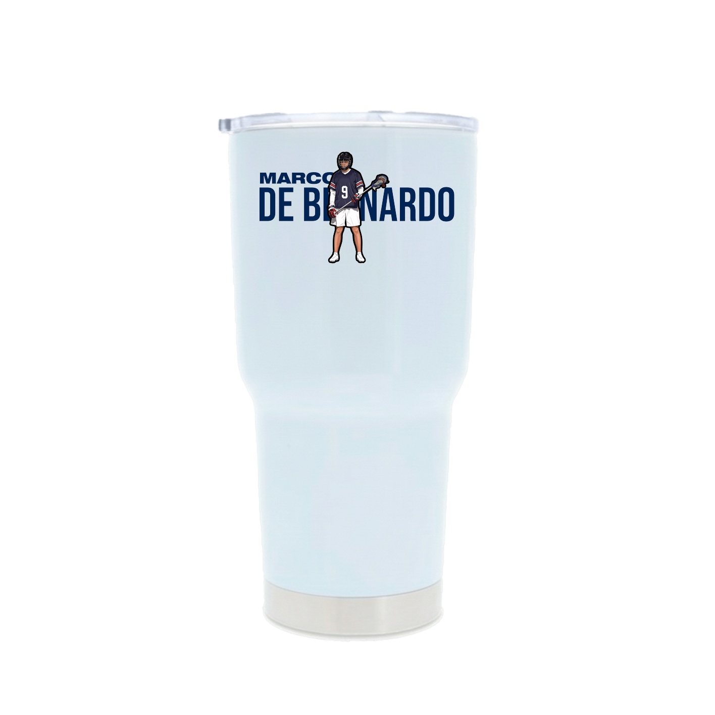 30oz Stainless Steel Tumbler — Player Name in White