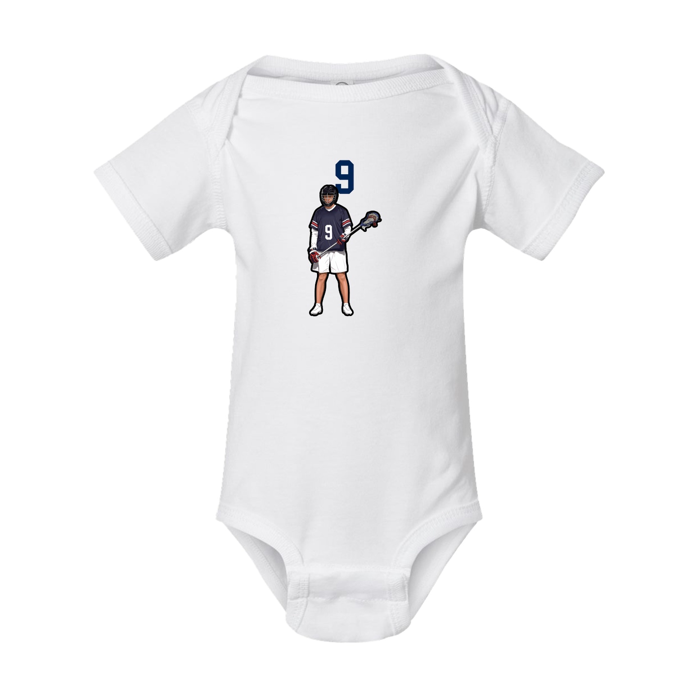Baby Onesie — Number Top in White