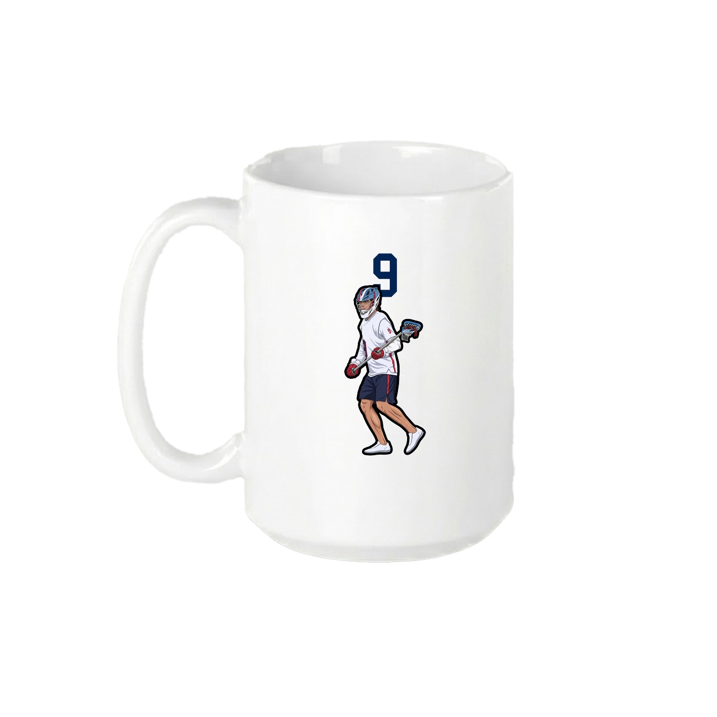 15oz Coffee Mug — Number Top in White