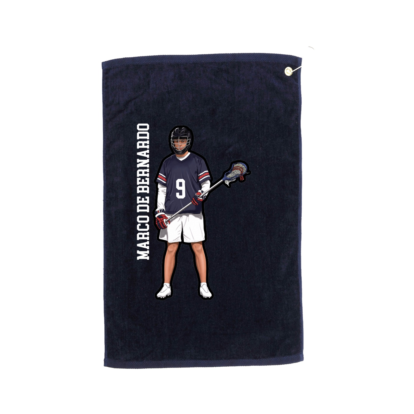 Golf Towel — Name Vertical in Navy