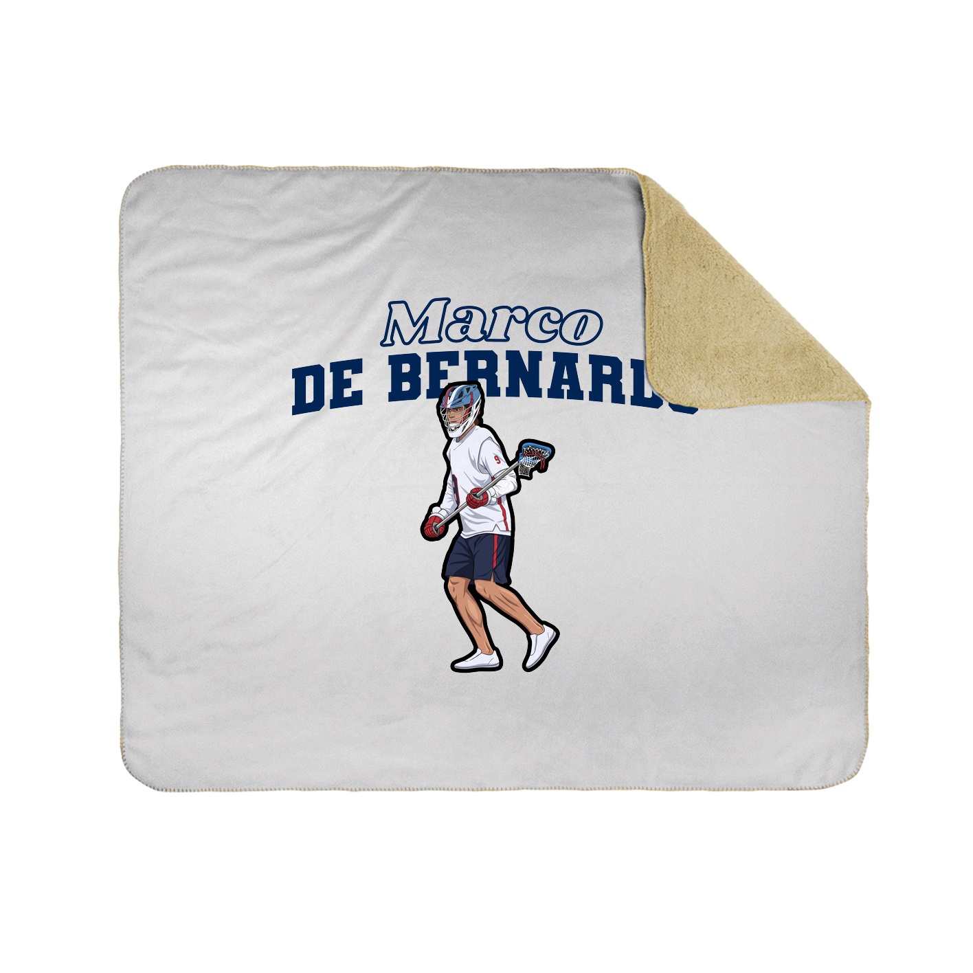 Throw Blanket — Name Arch in White
