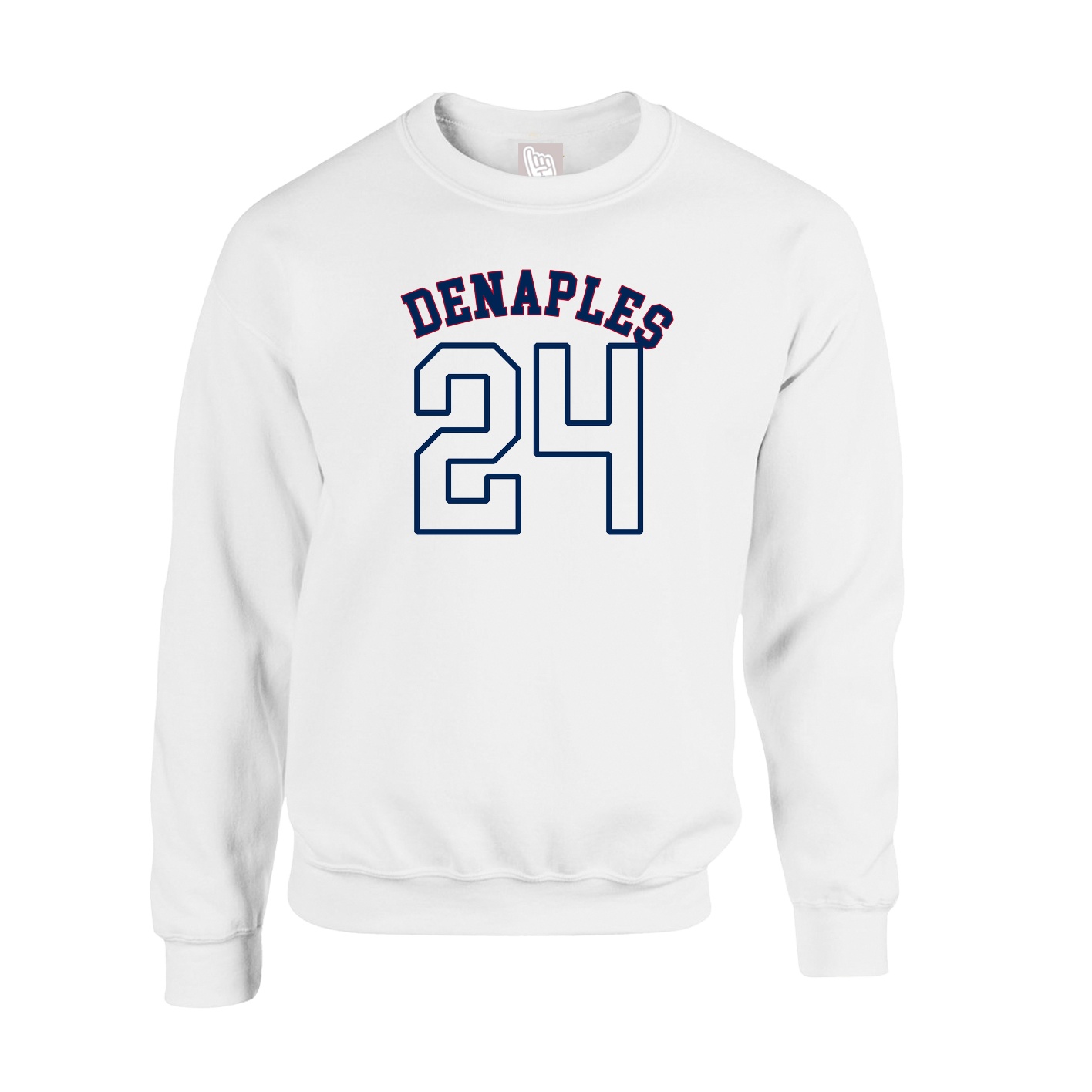 Fleece Crew — Shirsey Arch in White