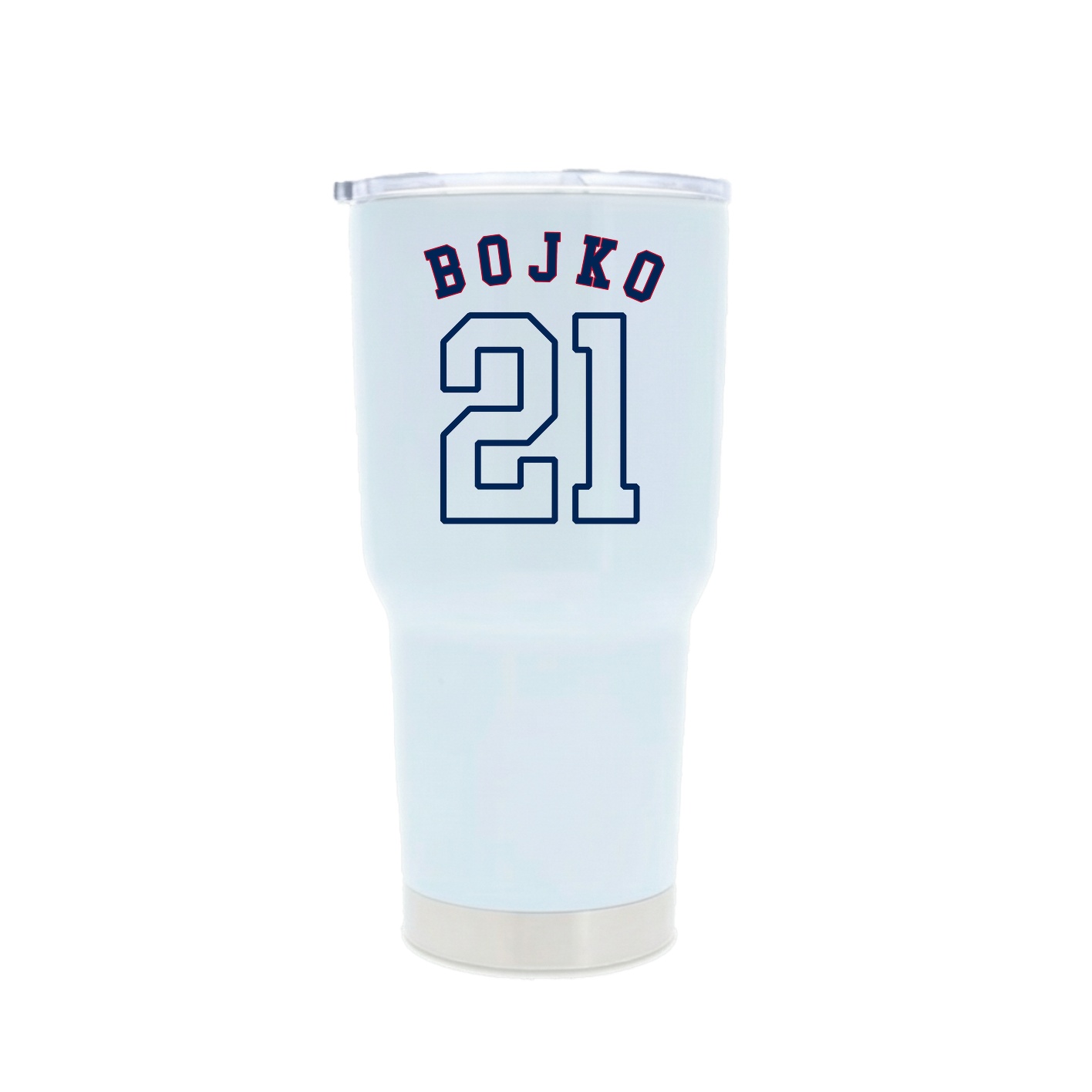 30oz Stainless Steel Tumbler — Shirsey Arch in White
