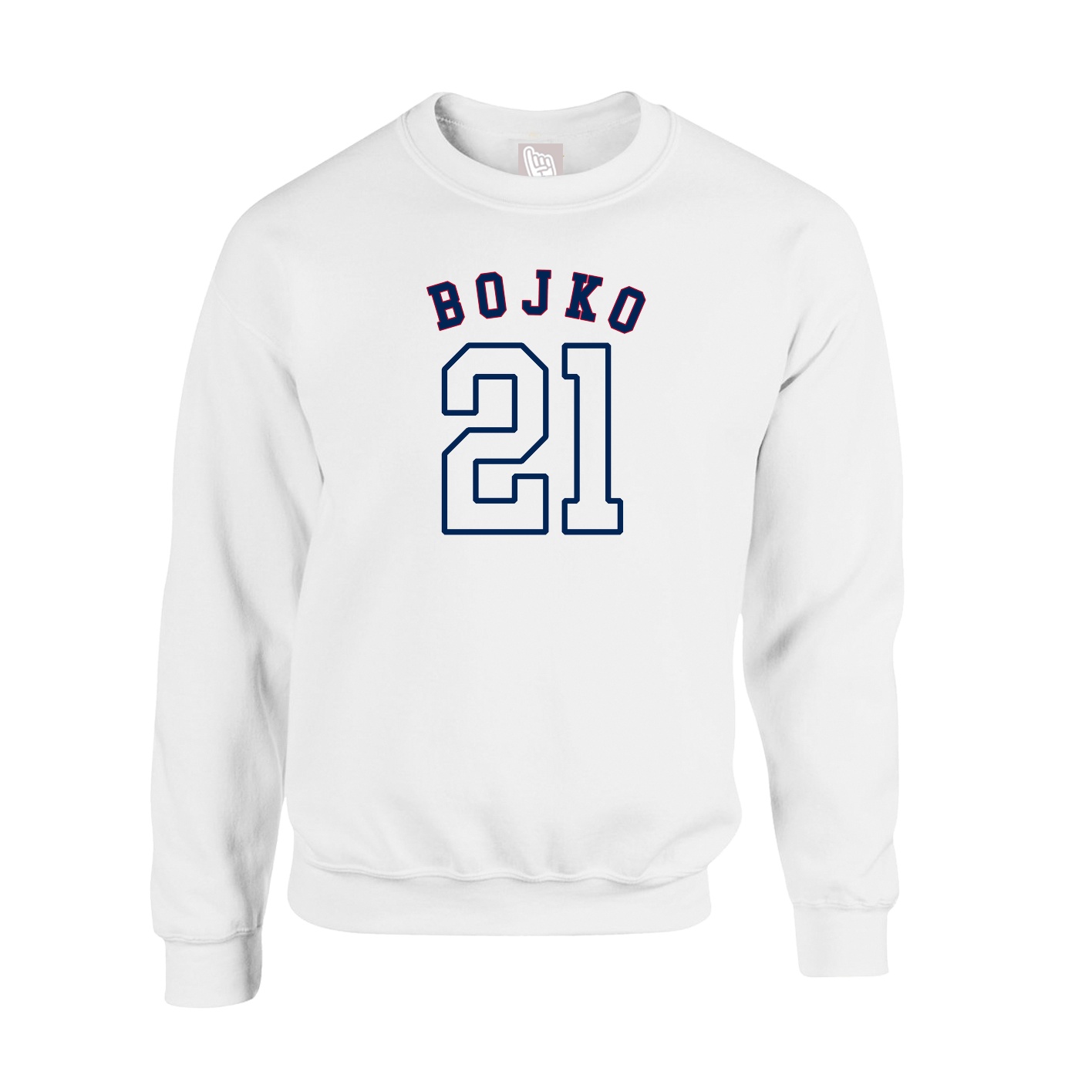 Fleece Crew — Shirsey Arch in White