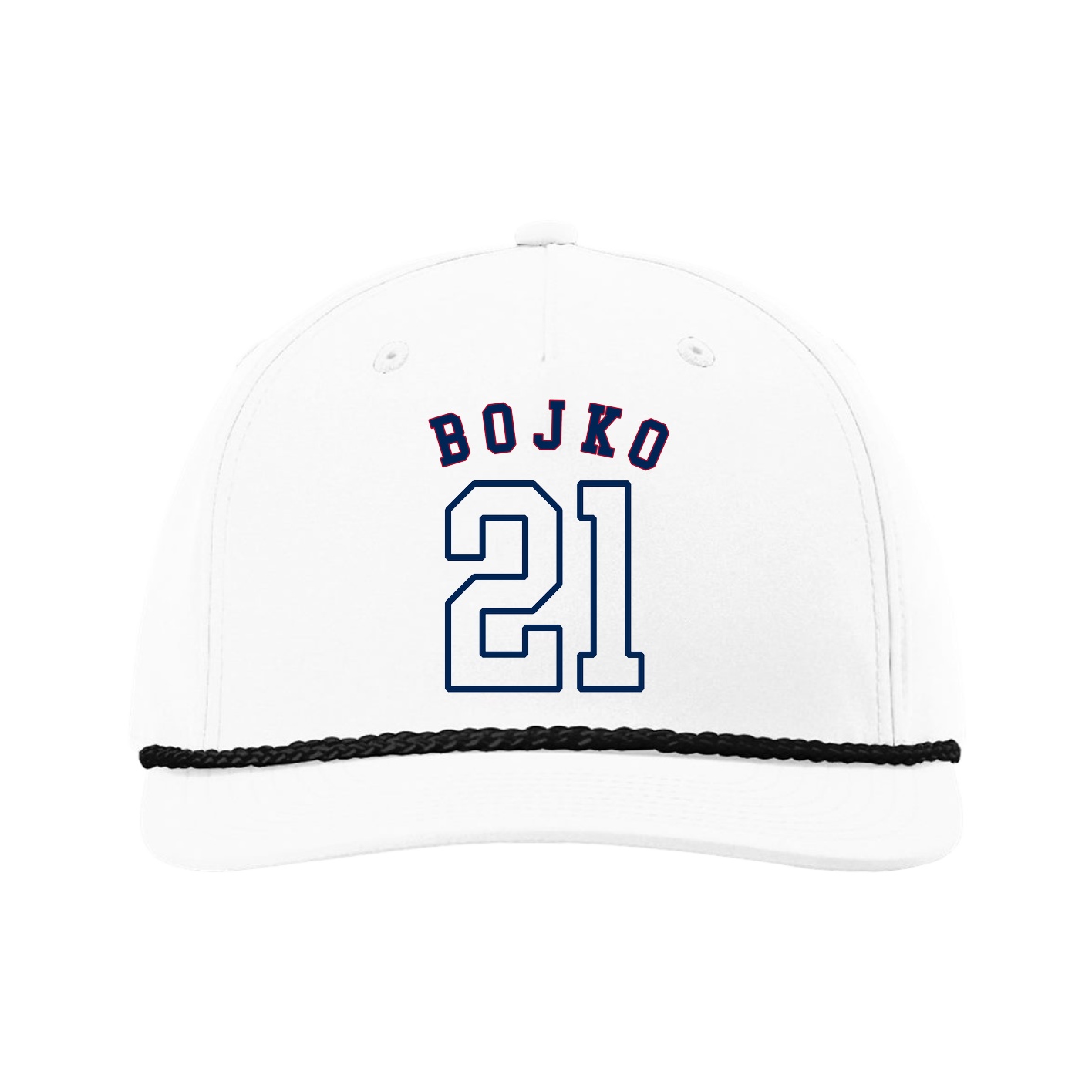 Five-Panel Classic Rope Cap — Shirsey Arch in White