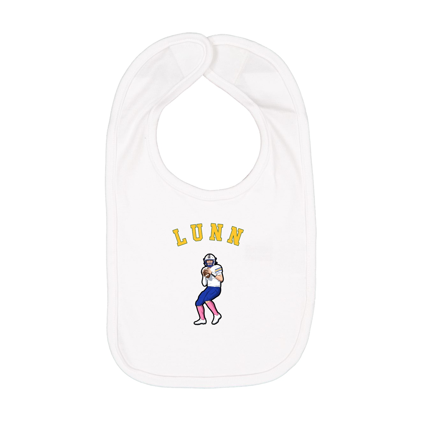 Infant Bib — Shirsey Arch in White