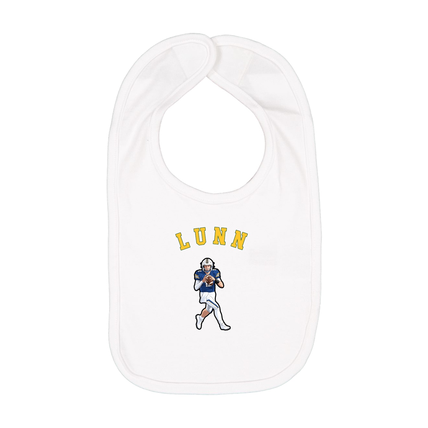 Infant Bib — Shirsey Arch in White