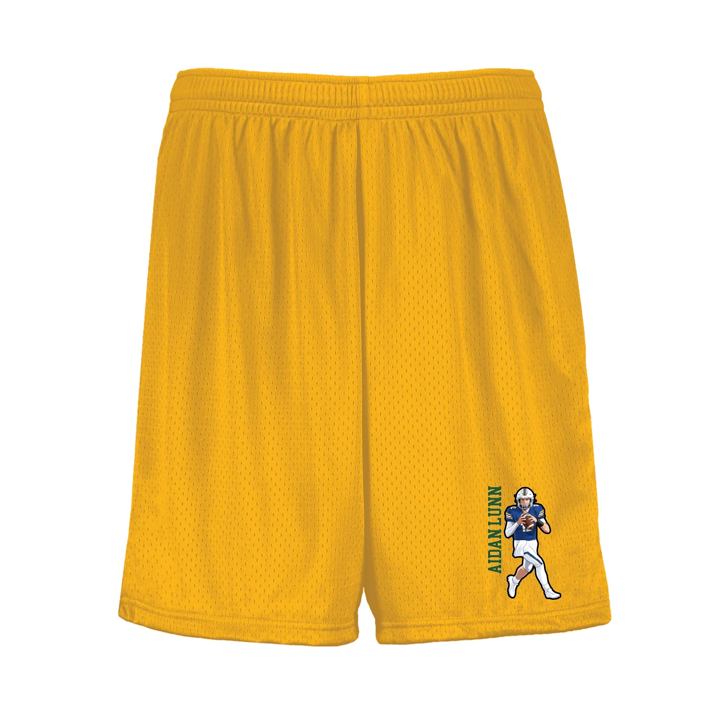 Shorts — Name Vertical in Gold