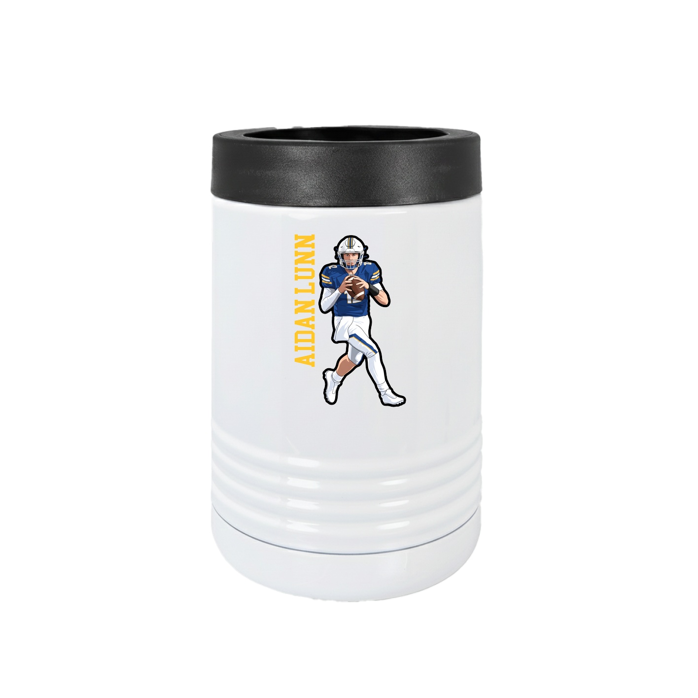 Beverage Holder — Name Vertical in White