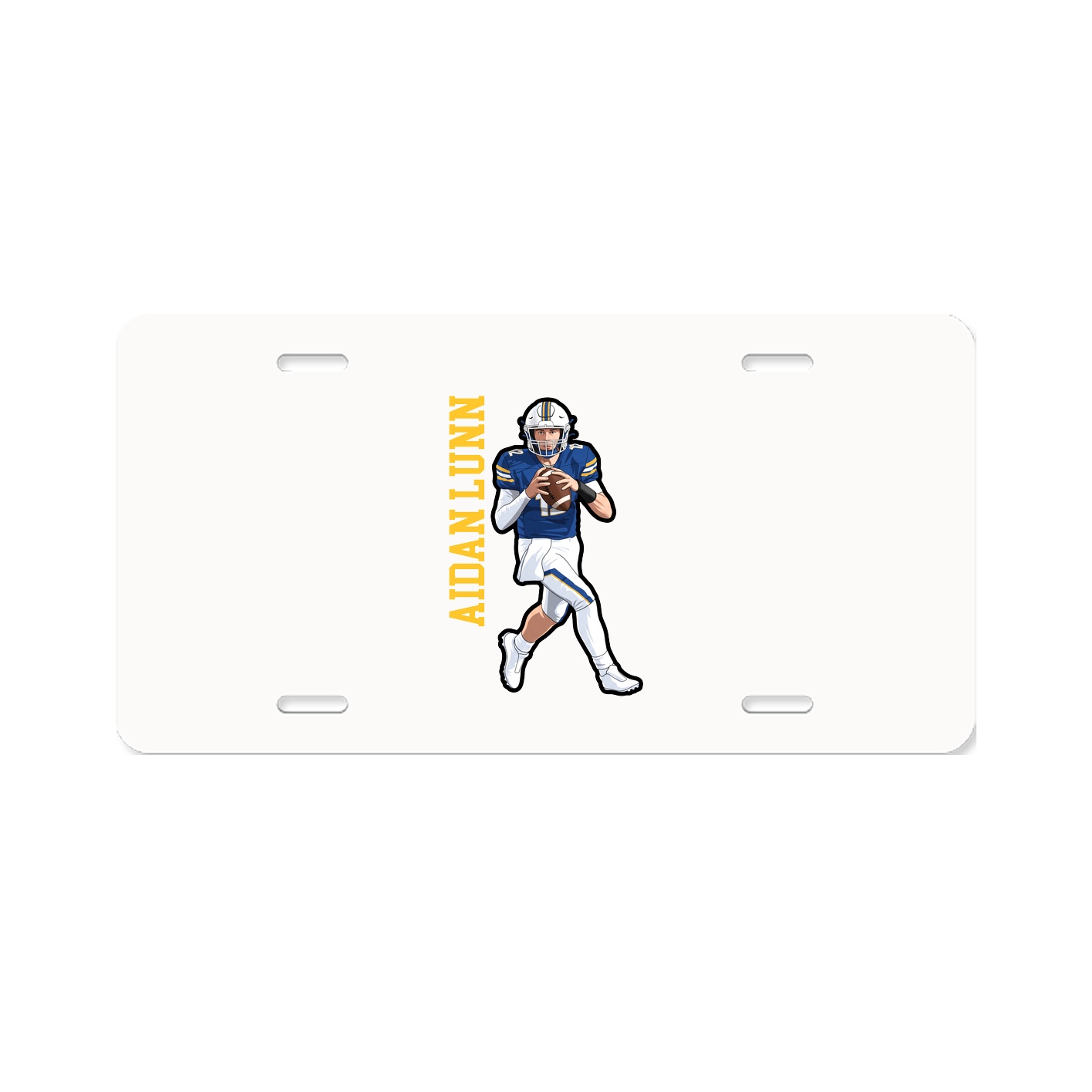 License Plate — Name Vertical in Classic