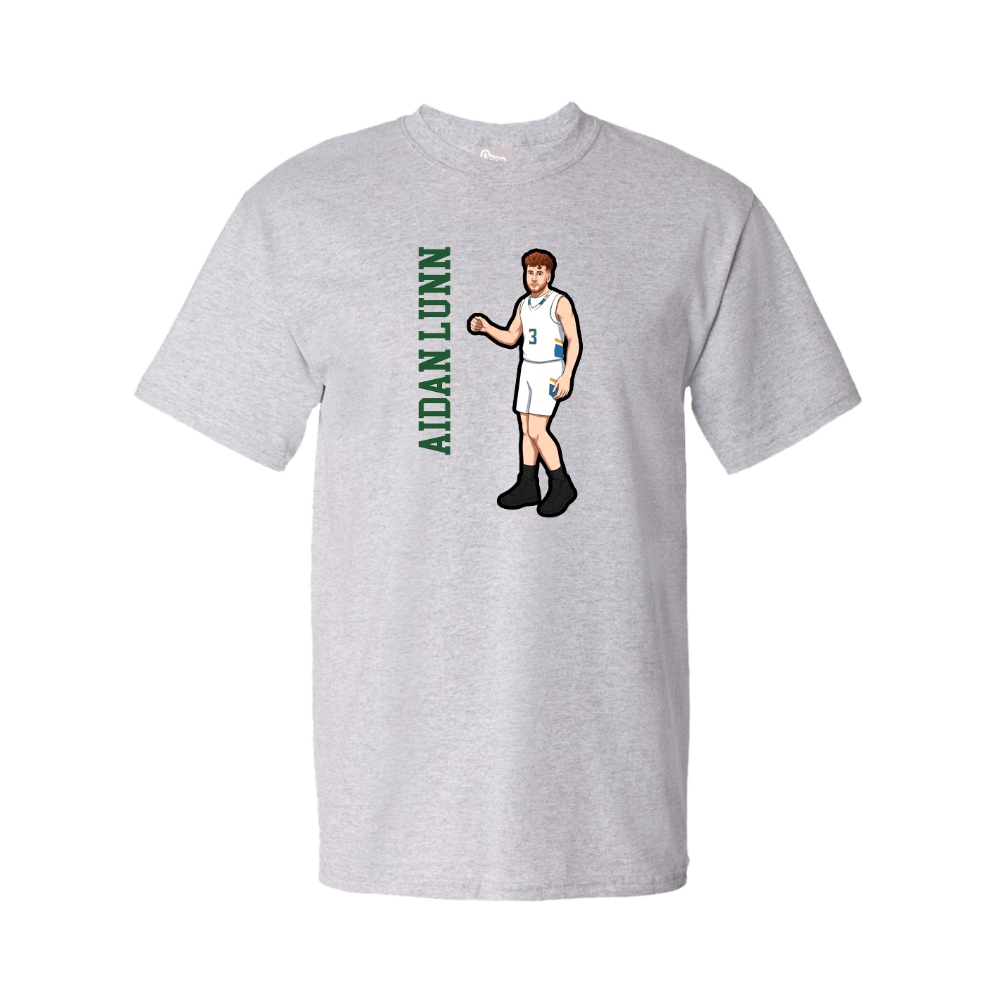 Tee — Name Vertical in Grey