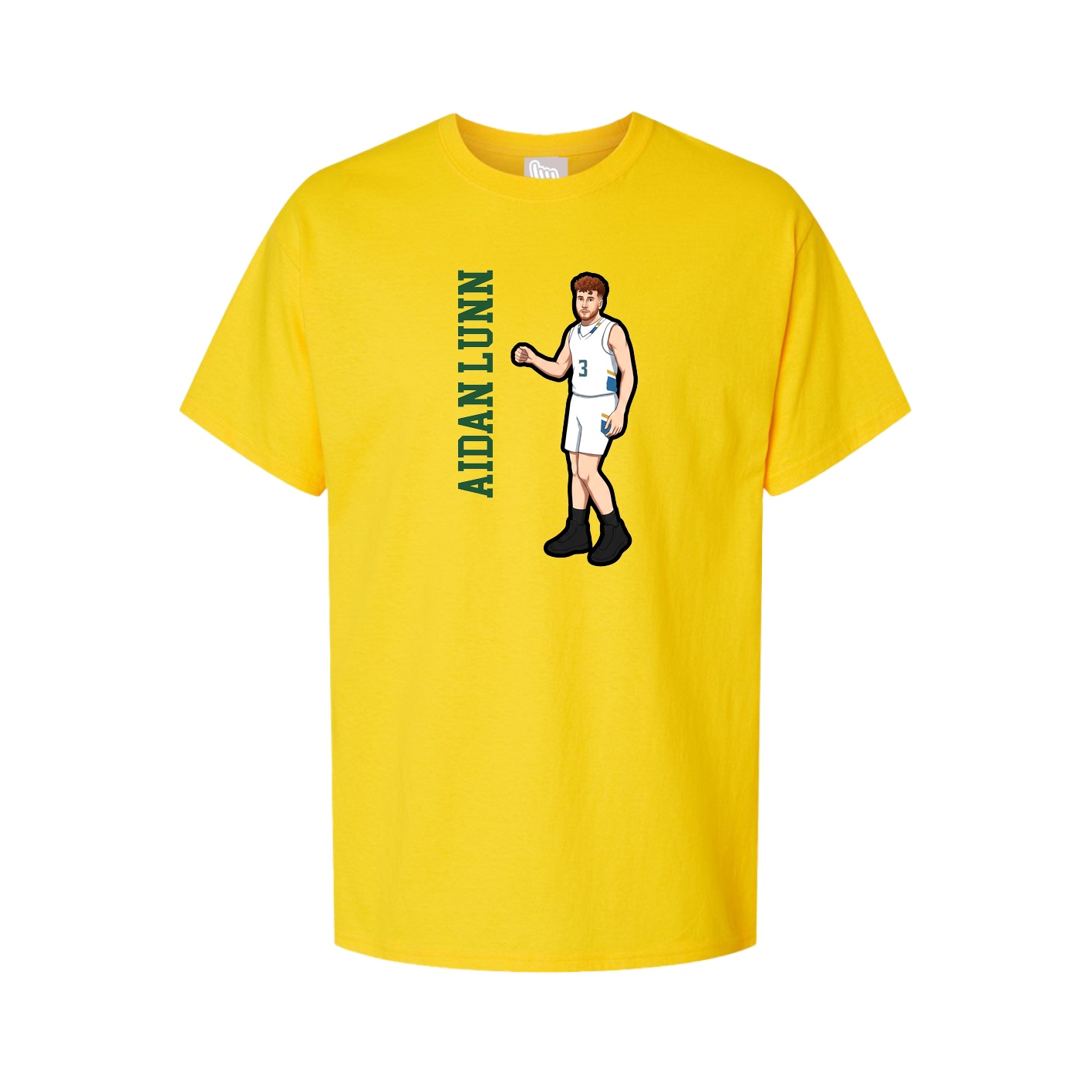 Youth Tee — Name Vertical in Gold