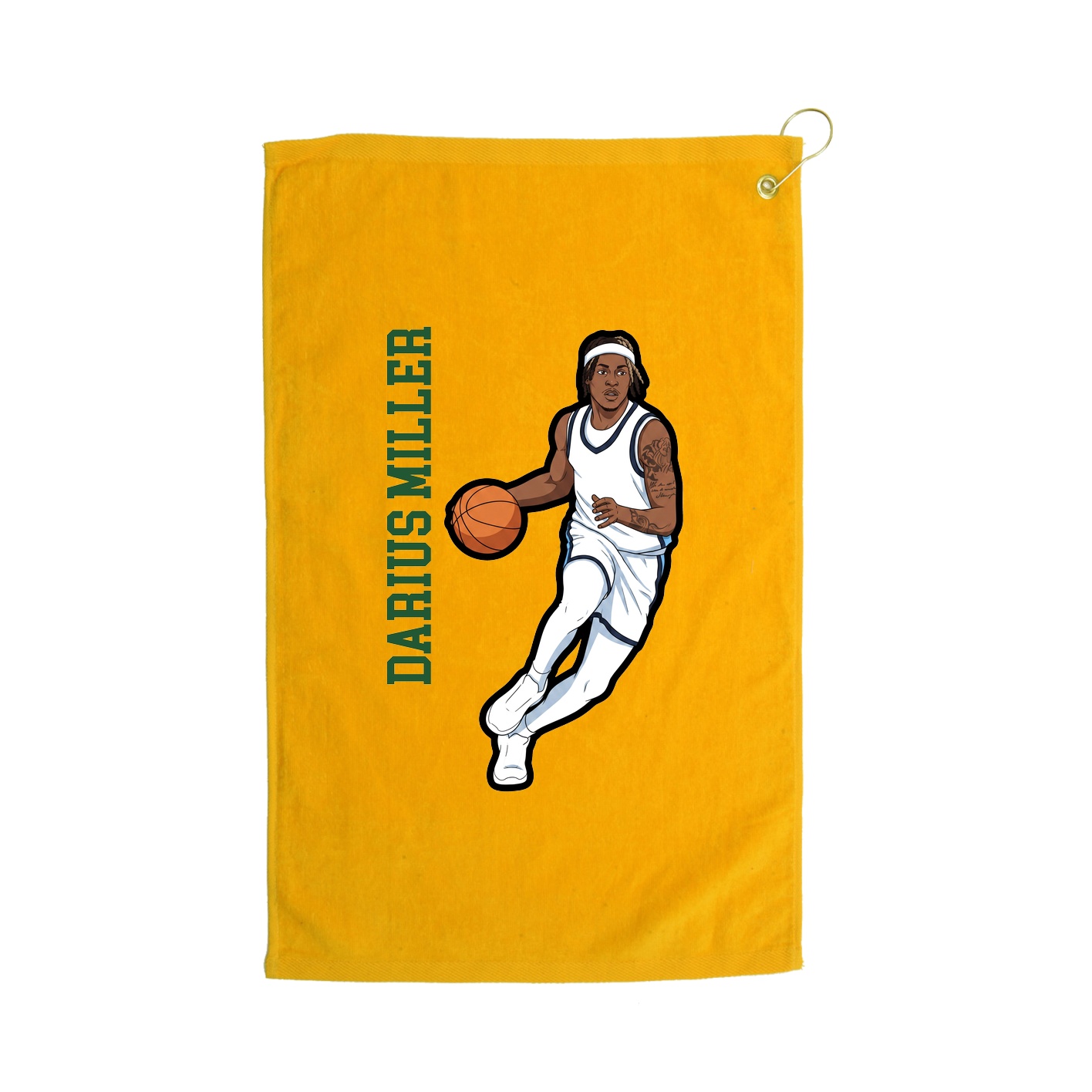 Golf Towel — Name Vertical in Gold