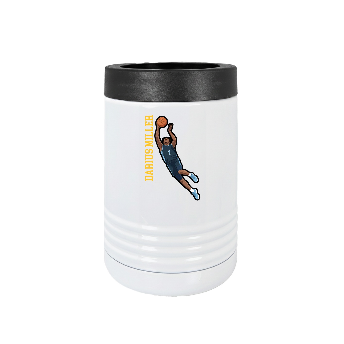 Beverage Holder — Name Vertical in White