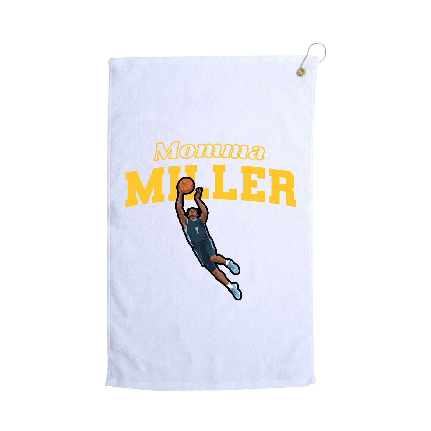 Golf Towel — Mothers Day Block in White
