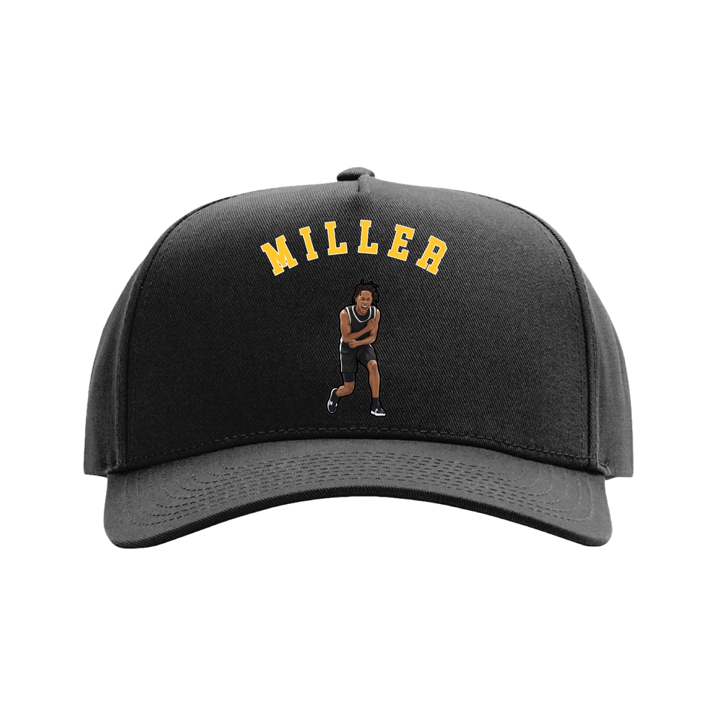 Full Fabric Five-Panel Champ Cap — Shirsey Arch in Black