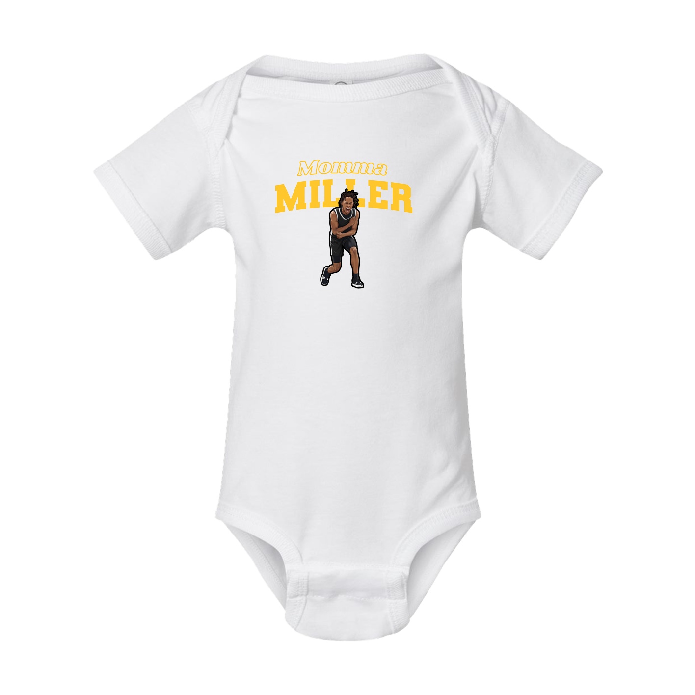 Baby Onesie — Mothers Day Block in White
