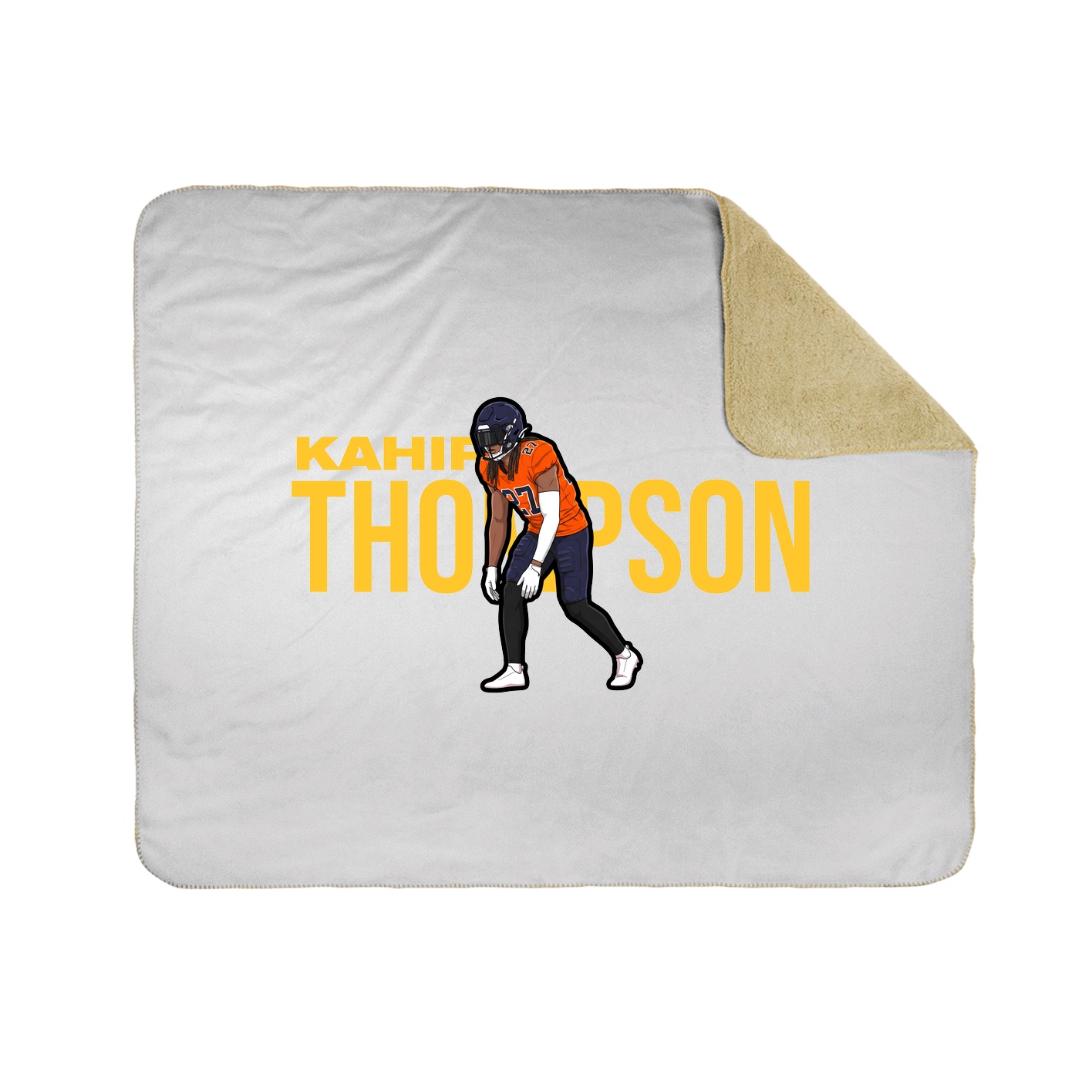 Throw Blanket — Player Name in White