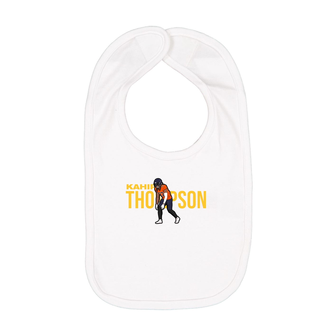 Infant Bib — Player Name in White