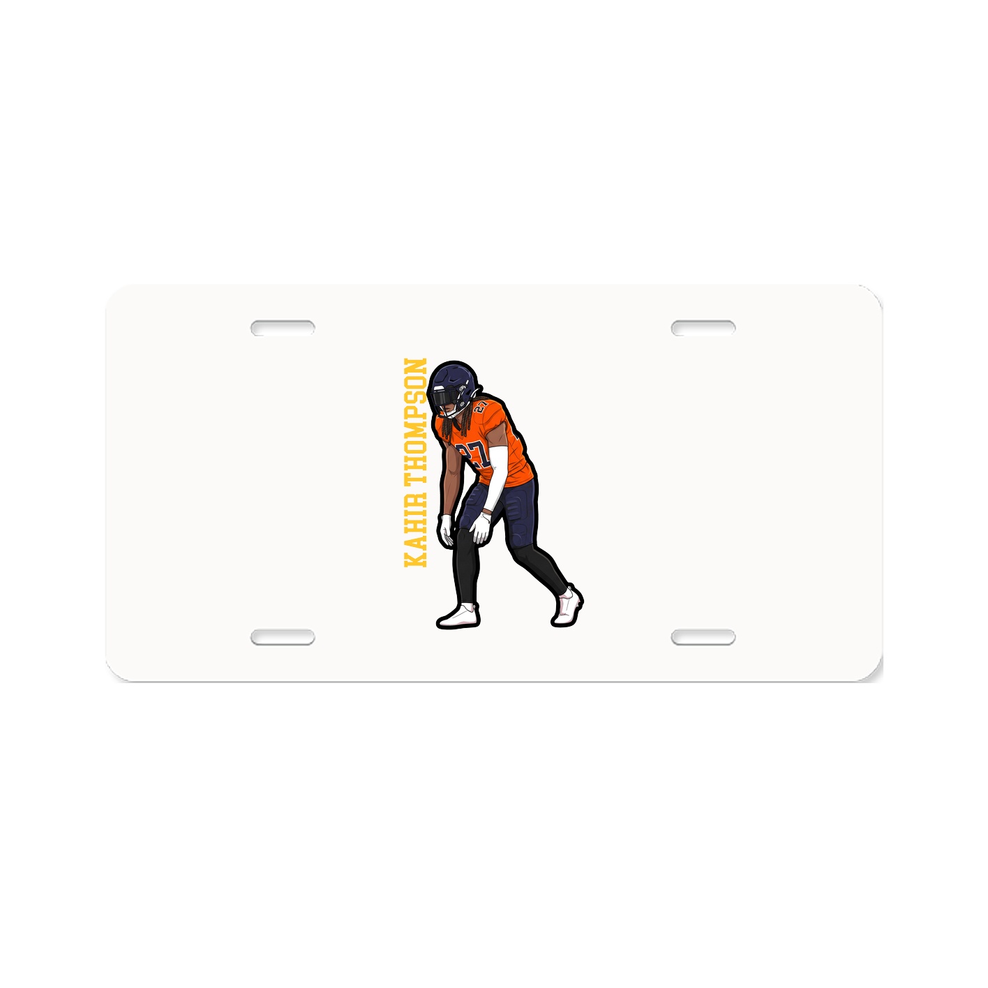 License Plate — Name Vertical in Classic