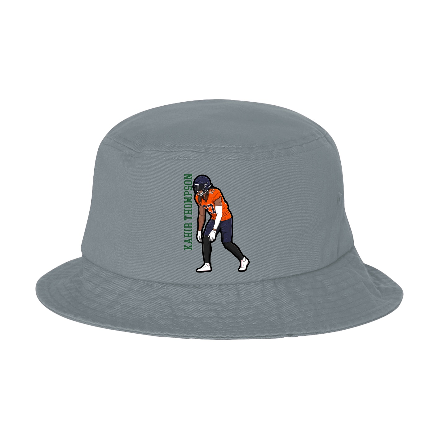 Bucket Cap — Name Vertical in Grey