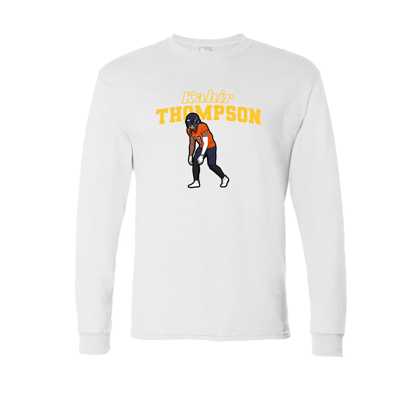 Long Sleeve Tee — Name Arch in White
