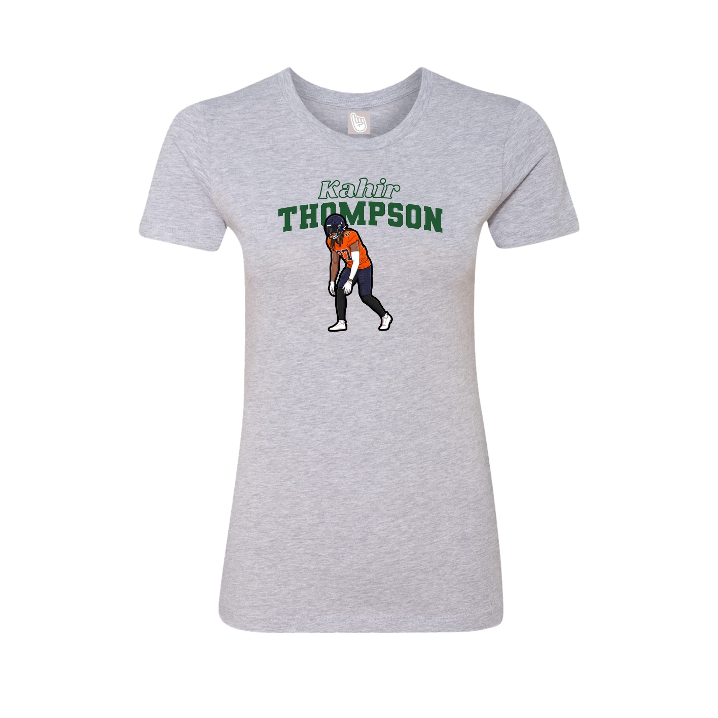 Womens Tee — Name Arch in Grey