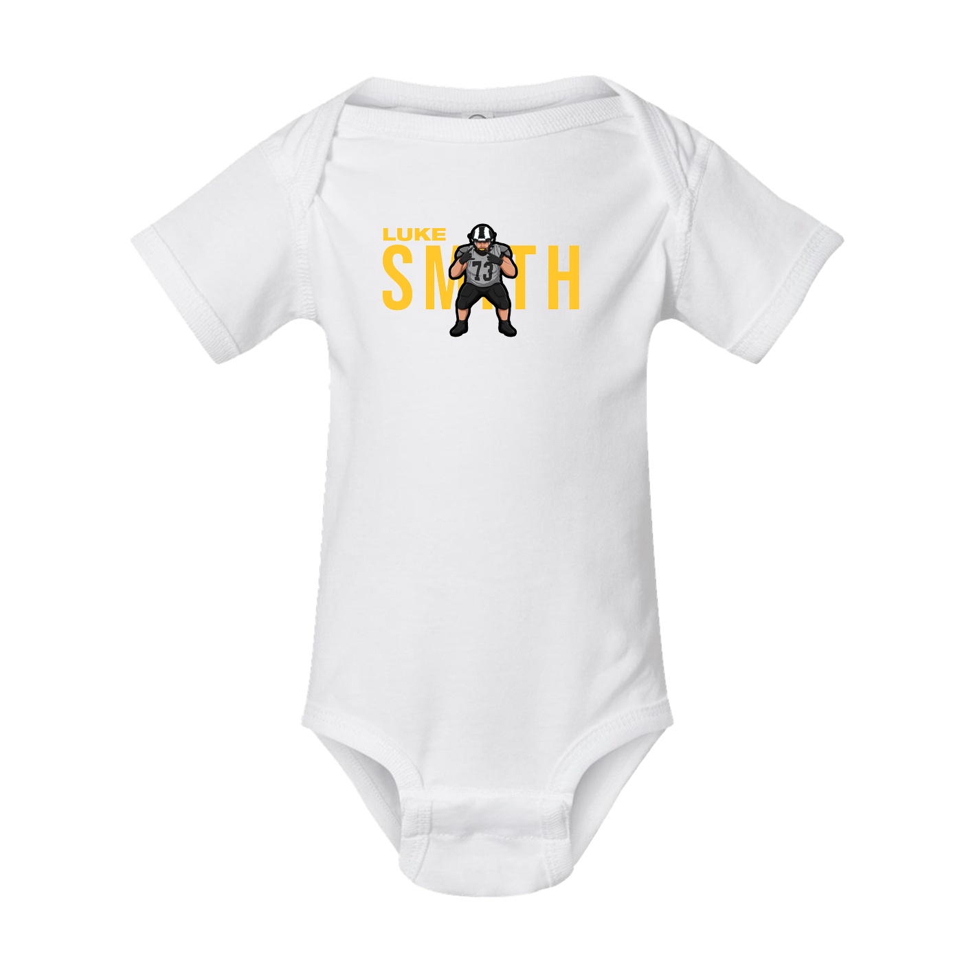 Baby Onesie — Player Name in White