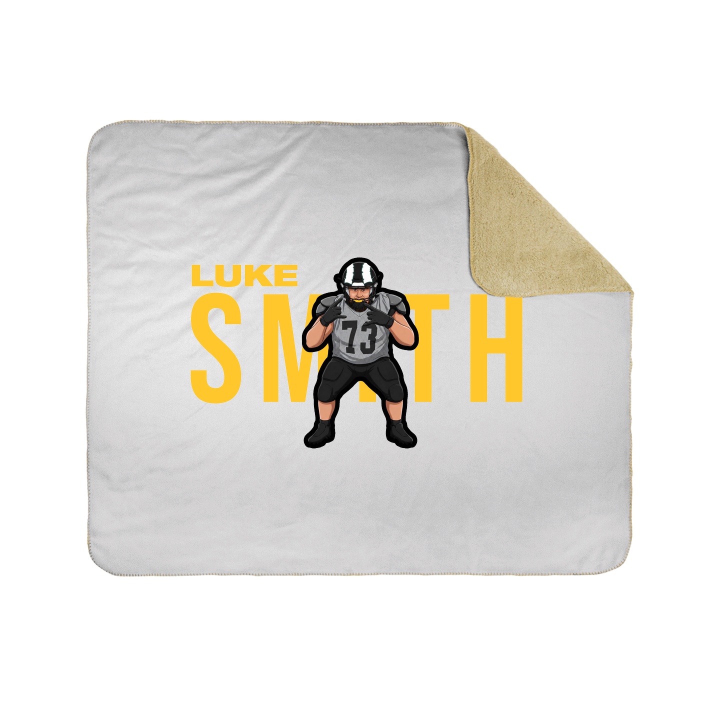 Throw Blanket — Player Name in White