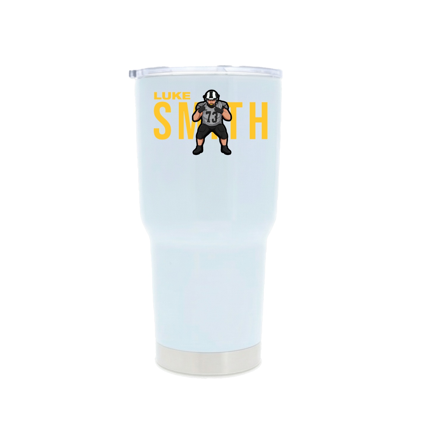30oz Stainless Steel Tumbler — Player Name in White
