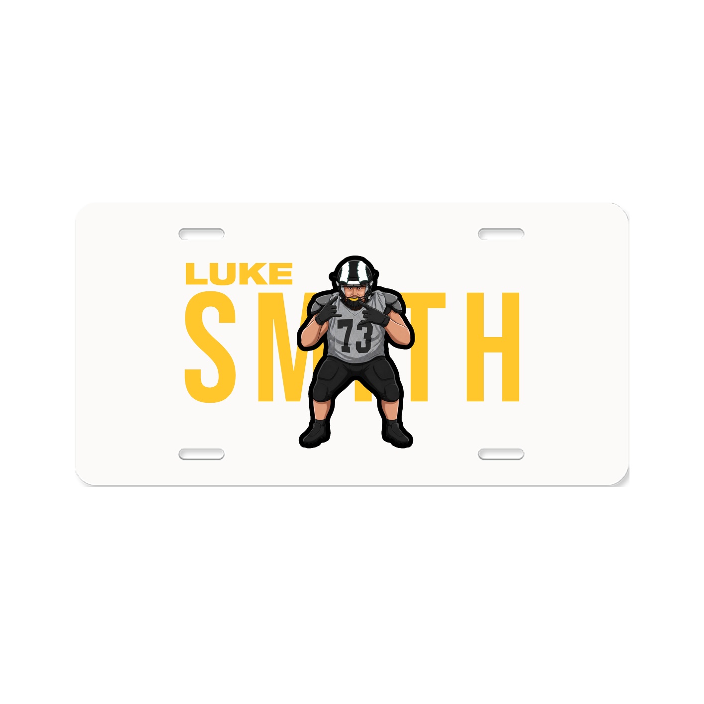 License Plate — Player Name in Classic