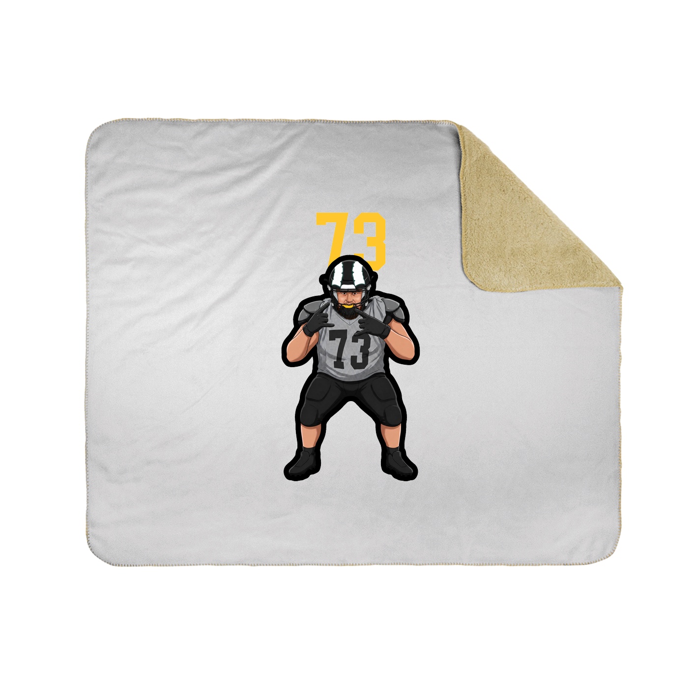 Throw Blanket — Number Top in White